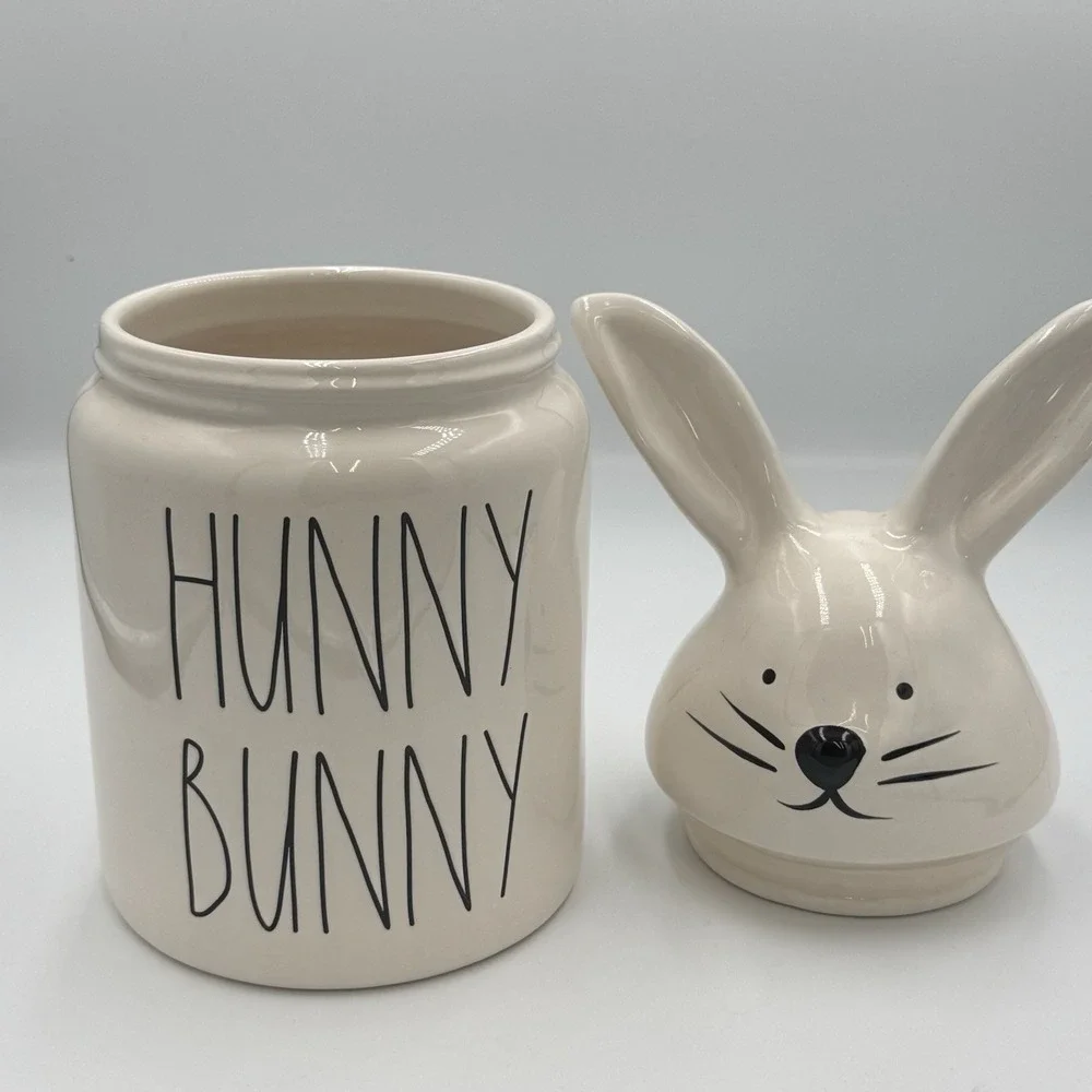 Rae Dunn‎ Artisan Collection By Magenta HUNNY BUNNY Rabbit Head Cookie Jar New